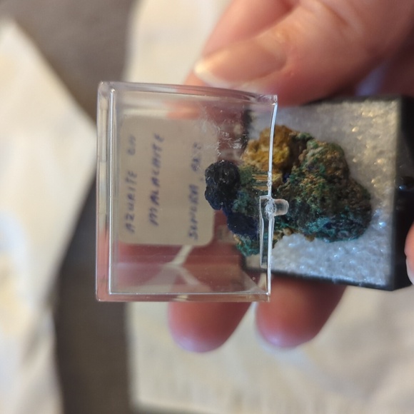 Azurite on malachite raw crystal - Picture 2 of 4